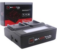 Baxxtar Pro - Cargador Dual (LCD) - Compatible con Todas Las baterías de la Serie Sony NP-F | NP-F550 NP-F750 NP-F970 NP-FM500H, etc.