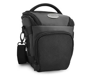 Baxxtar Pro Novo SLR Funda Colt para réflex y mirrorless (Interior 16 x 12 x 19 cm) - Correa de Hombro, túnel de cinturón, Funda de Lluvia - para Canon EOS R7 R8 R10 R50 250D, Nikon Z50, Sony Alpha