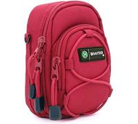 Baxxtar Redstar V4 - Funda Bolsa para cámara compacta - Coolpix A1000 - Lumix DC TZ200 TZ95 DMC TZ100 TZ90 LX15 - PowerShot SX730 SX740 G5 X II G7 X II III - Tough TG-5 TG-6 TG-7 - Rojo -