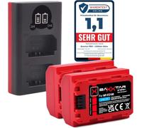 Baxxtar Set - 2X NP-FZ100 Batería 2600mAh con Cargador 18582 USB-C Dual LCD | Compatible: Sony Alpha 7, A9 II, ILCE A6600, A6700, A7 III, A7 IV, A7C II, A7CR, A7S III, A7R III, A7R IV, A7R V, A7R3