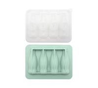 Bay de hielo para congelador, molde de hielo, 4 rejillas, molde de hielo integrado de silicona, herramienta de fabricación de palomitas, reutilizable, utensilios de cocina, bandejas de