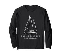 Bay of Islands Nueva Zelanda Souvenir Yachting Group Hombres Niños Manga Larga