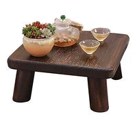 Bay Window Square Coffee Table Zen Tea Low Table Retro Japanese-Style Small Coffee Table Simple Tatami Table Low Stool (Size : 35x35x18cm)
