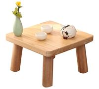 Bay Window Square Coffee Table Zen Tea Low Table Retro Japanese-Style Small Coffee Table Simple Tatami Table Low Stool (Size : 36x36x21cm)