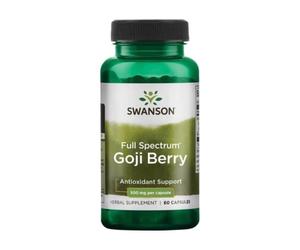 Bayas de goji Swanson, 500 mg (60 cápsulas)