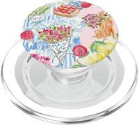 Bayas Frutas Limones Y Flores Toile Lindo Verano Estética PopSockets PopGrip para MagSafe