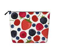 Bayas maduras Que Caen Frambuesas,Neceser de Maquillaje de imitación Lino, Neceser de Viaje portátil