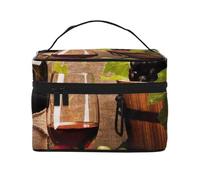 Bayas maduras Que Caen FrambuesasBolsa de Maquillaje, Bolsa de Cosméticos Portátil para Mujer-Organizador de Cosméticos de Viaje, Regalo para Momentos Especiales