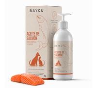 BAYCU Aceite de Salmon para Perros y Gatos 1L Rico en Omega 3 y 6 Natural