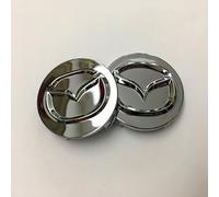 BayDe 4 pcs Acrílico/ABS AntióXido Rueda Llantas-Tapas,para 56mm Mazda3/Mazda6 Rueda Centro Centrales Tapas Prueba Polvo Impermeable Tapacubos