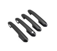 BAYDE Cubierta De Manija Puerta Coche Fibra Carbono, Protector Decorativo, Accesorios Embellecedor Cromado Para RAV4 2019 2020 2021 2022 Ajuste cubierta