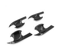BAYDE Cubierta De Manija Puerta Coche Fibra Carbono, Protector Decorativo, Accesorios Embellecedor Cromado Para RAV4 2019 2020 2021 2022 Ajuste cubierta