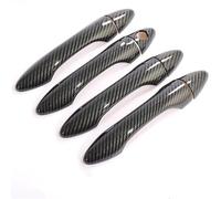 BAYDE Para Hyundai Para IX35 Para Tucson 2009-2014 Fibra Carbono Cromo Cubierta Manija Puerta Coche Embellecedor Adhesivo Accesorios Ajuste cubierta