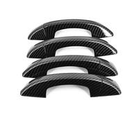 BAYDE Para VW Para Golf 6 Para MK6 2009-2013 Negro Brillante Fibra Carbono Cromo Cubierta Manija Puerta Coche Estilo Embellecedor Cuenco Ajuste cubierta