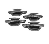 BAYDE Para VW Para Golf 6 Para MK6 2009-2013 Negro Brillante Fibra Carbono Cromo Cubierta Manija Puerta Coche Estilo Embellecedor Cuenco Ajuste cubierta
