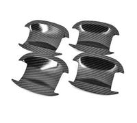 BAYDE Para VW Para Golf 6 Para MK6 2009-2013 Negro Brillante Fibra Carbono Cromo Cubierta Manija Puerta Coche Estilo Embellecedor Cuenco Ajuste cubierta