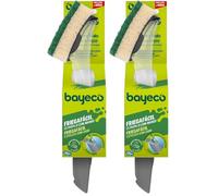Bayeco - Estropajo con Mango Click & Limpio - Mango rellenable - Evita el contacto directo con la suciedad - Sistema dispensador de detergente - Incluye estropajo sustituible - 1 unidad (Paquete de 2)