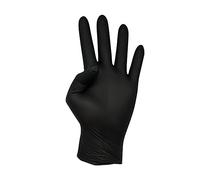 Bayeco - Guantes de un solo uso de Nitrilo - Color Negro - Ambidiestros - Dedos texturizados para mejor agarre - Terminación bordillo enrollado - Pack dispensador de 20 unidades - Talla S