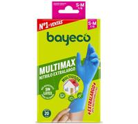 Bayeco Guantes Nitrilo Multimax Extralargo Talla S/M 20 uds