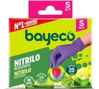 Bayeco Guantes Nitrilo Resistente Morado Talla S 20 uds
