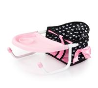 Bayer: asiento de mesa - Corazones de color rosa negro - accesorio para muecas de hasta 18 """" Se adjunta a la mesa diseo plegable para nios edad d