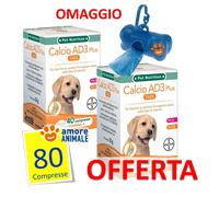 Bayer Calcio AD3 PLUS 40 / 80 / 120 Comprimidos Para Perros - Suplemento Mineral