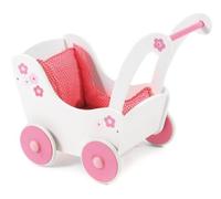 Bayer Chic 2000 425-99 Fiori - Carro de muñecas de Madera, Color Blanco y Rosa