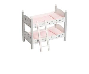 Bayer Chic 2000 513 95 - Litera para muñecas de hasta 48 cm, cama para muñecas, muebles para muñecas, estrellas gris