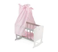 Bayer Chic 2000 - 515 95 - Cuna para muñecas de hasta aprox. 46 cm, cama para muñecas, muebles para muñecas, estrellas grises.