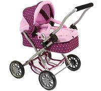 Bayer Chic 2000 555 29 - Carrito de Muñecas Smarty con Correa de Puntos Color Morado, Lila/Rosa