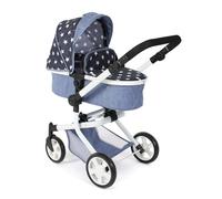Bayer Chic 2000 595-51 Mika - Cochecito para muñecas 2 en 1 para niños de 4 a 8 años, Estrellas, Azul Marino