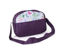Bayer Chic 2000 853-73 Bolso cambiador para muñecas, bolsa de pañales, accesorios para muñecas, bolso de muñecas, flores moradas