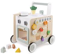 Bayer Chic 2000 - Andador de Madera con Cocina de Juegos, Colorido, Andador, con Juguete de motricidad, Caminante de Actividad con Cocina Infantil