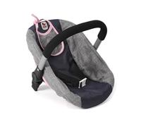 Bayer Chic 2000 - Asiento de Coche para muñecas con Adaptador para Cochecito de muñecas, Camilla de muñecas, Accesorios para muñecas, Color Gris y Azul Marino
