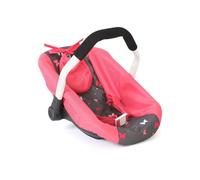 Bayer Chic 2000 - Asiento de coche para muñecas de bebé, portamuñecas, accesorios para muñecas, mariposa, coral, 708-47, confeti rosa, 45 x 31 x 32 cm