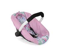 Bayer Chic 2000 - Asiento de Coche para muñecas, portabebés, Accesorios para muñecas, Flores, Color Rosa.