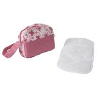 Bayer Chic 2000 - Bolso Cambiador para muñecas, Bolsa de pañales para muñecas, Accesorios para muñecas, Bolso de muñecas, Flores Rosas