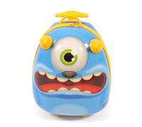 Bayer Chic 2000 Bouncie Kinder-Trolley mit 3D-Monster-Motiv, Kindergepäck Equipaje Infantil 40 Centimeters 12 Azul (Monster)