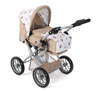 Bayer Chic 2000 Cochecito 3 en 1 para muñecas Leni, Plegable, Mango Ajustable en Altura de 43 - 67 cm, Bolsa de Transporte - muñecas de hasta 46 cm, a Partir de 3 años