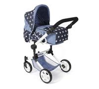 Bayer Chic 2000 - Cochecito de muñecas Jara, 2 en 1 con Bolsa de Transporte extraíble, Carrito para muñecas para niños de 4 a 8 años, Estrellas Marinas
