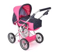 Bayer Chic 2000 - Cochecito de muñecas Leni, 2 en 1 con Bolsa de Transporte extraíble, Cochecito para muñecas de hasta 46 cm de tamaño, Confeti Rosa, 64 x 37 x 68 cm
