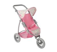 Bayer Chic 2000 Cochecito de muñecas Leon, diseño de Mariposas, Color Rosa | Triciclo deportivo para muñecas a partir de 3 años. Con cinturón de seguridad y tapa abatible. Varias etapas ajustables de 49