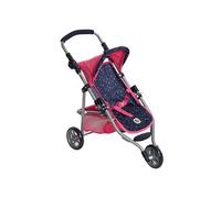 Bayer Chic 2000 Cochecito de muñecas Lola - Confeti Rosa - Cochecito Plegable - Mango Ajustable 33 - 62 cm - 3 Ruedas - Muñecas de hasta 50 cm - 3 - 6 años