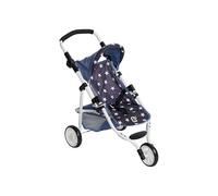 Bayer Chic 2000 Cochecito de muñecas Lola - Estrellas Marina - Cochecito Plegable - Mango Ajustable 33 - 62 cm - 3 Ruedas Jogger - Muñecas de hasta 50 cm - 3 - 6 años