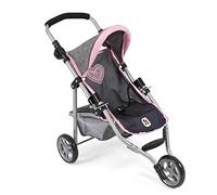 Bayer Chic 2000 - Cochecito de muñecas Lola, joggy, muñecas, Cochecito de muñecas, Gris Marino Melange, 70 x 33 x 62 cm
