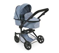 Bayer Chic 2000 - Cochecito de muñecas Mika, 2 en 1, para niños de 4 a 8 años, azul vaquero, 73 x 41 x 82 cm