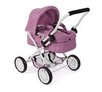 Bayer Chic 2000 - Cochecito de muñecas Smarty, para niños a Partir de 2 años, Vaqueros Rosa, 555-62, 56 x 37 x 56 cm