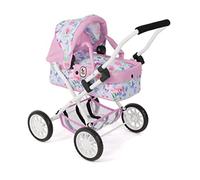 Bayer Chic 2000 - Cochecito de muñecas Smarty, pequeño Cochecito para niños a Partir de 2 años, Flores, Rosa, 555-53