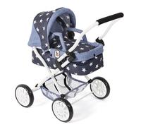 Bayer Chic 2000 - Cochecito de muñecas Smarty, pequeño Cochecito para niños a Partir de 2 años, Cochecito de Juguete, Estrella, Azul Marino