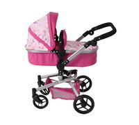 Bayer Chic 2000 Cochecito para muñecas Yolo 2 en 1, Color Rosa | Cochecito de muñecas 2 en 1 a partir de 3 años. Con asiento deportivo convertible, capazo y deslizador giratorio. Altura